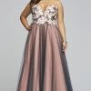 Faviana - 9467 Floral Appliqued Sweetheart A-Line Dress -Boutique Wedding Dress Store faviana 9467 floral appliqued sweetheart a line dress prom dresses 12w dusty pink smoke 6093940588601