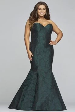 Faviana - 9470 Strapless Sweetheart Jacquard Mermaid Dress