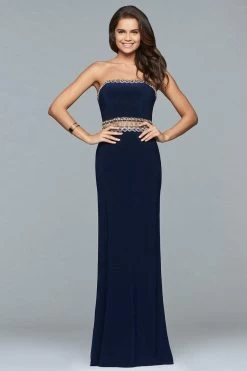 Faviana - S10027 Beaded Straight Jersey Sheath Dress -Boutique Wedding Dress Store faviana s10027 beaded straight jersey sheath dress evening dresses 29057478492243