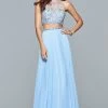 Faviana - S10061 Beaded Two-Piece Chiffon A-line Gown -Boutique Wedding Dress Store faviana s10061 beaded two piece chiffon a line gown special occasion dress 0 cloud blue 10823424573523
