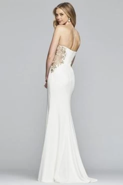 Faviana - S10304 Strapless Floral Embroidered Illusion Sheath Gown -Boutique Wedding Dress Store faviana s10304 strapless floral embroidered illusion sheath gown bridesmaid dresses 6065414111289
