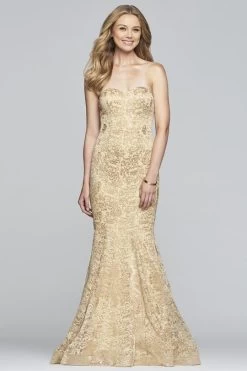 Faviana - S10305 Strapless Metallic Embroidered Mermaid Dress