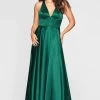 Faviana - S10440 Plunging Halter A-Line Gown With Slit 2 Faviana - S10440 Plunging Halter A-Line Gown With Slit -Boutique Wedding Dress Store faviana s10440 plunging halter a line gown with slit prom dresses 00 hunter green 13438589829203
