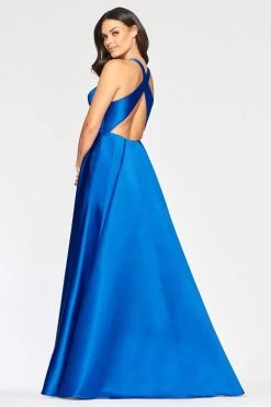 Faviana - S10440 Plunging Halter A-Line Gown With Slit -Boutique Wedding Dress Store faviana s10440 plunging halter a line gown with slit prom dresses 13438589894739