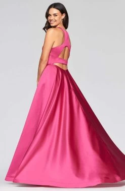 Faviana - S10441 Scoop Neck Satin A-line Gown -Boutique Wedding Dress Store faviana s10441 scoop neck satin a line gown prom dresses 13467379728467