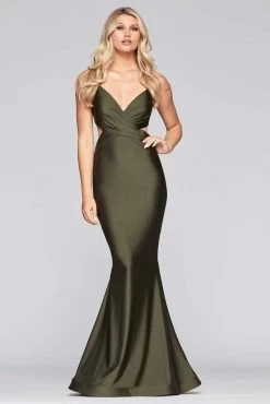 Faviana - S10448 Crisscross Bodice Charmeuse Mermaid Dress -Boutique Wedding Dress Store faviana s10448 crisscross bodice charmeuse mermaid dress evening dresses 00 ivy 13420079153235