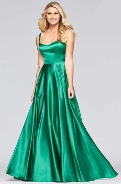 Faviana - S10462 Scoop Neck A-line Gown With Strappy Back Cutouts -Boutique Wedding Dress Store faviana s10462 scoop neck a line gown with strappy back cutouts prom dresses 13466357563475