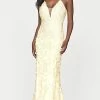 Faviana - S10662 V-Neck Floral Lace Gown -Boutique Wedding Dress Store faviana s10662 v neck floral lace gown prom dresses 00 buttercream 29481457123411