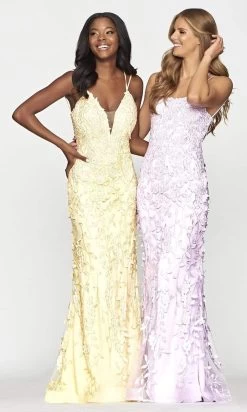 Faviana - S10662 V-Neck Floral Lace Gown -Boutique Wedding Dress Store faviana s10662 v neck floral lace gown prom dresses 29481457057875