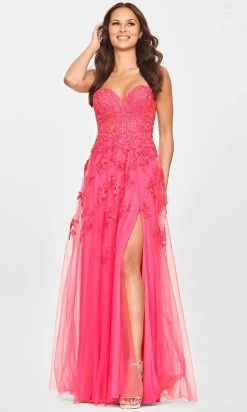 Faviana S10814 - Laced Sweetheart Evening Dress