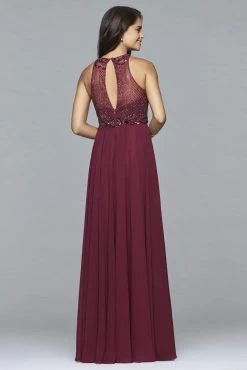 Faviana - S7989 Long Chiffon Dress With Bead Detailing -Boutique Wedding Dress Store faviana s7989 long chiffon dress with bead detailing special occasion dress 5392373710905