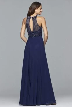 Faviana - S7989 Long Chiffon Dress With Bead Detailing -Boutique Wedding Dress Store faviana s7989 long chiffon dress with bead detailing special occasion dress 5392373940281