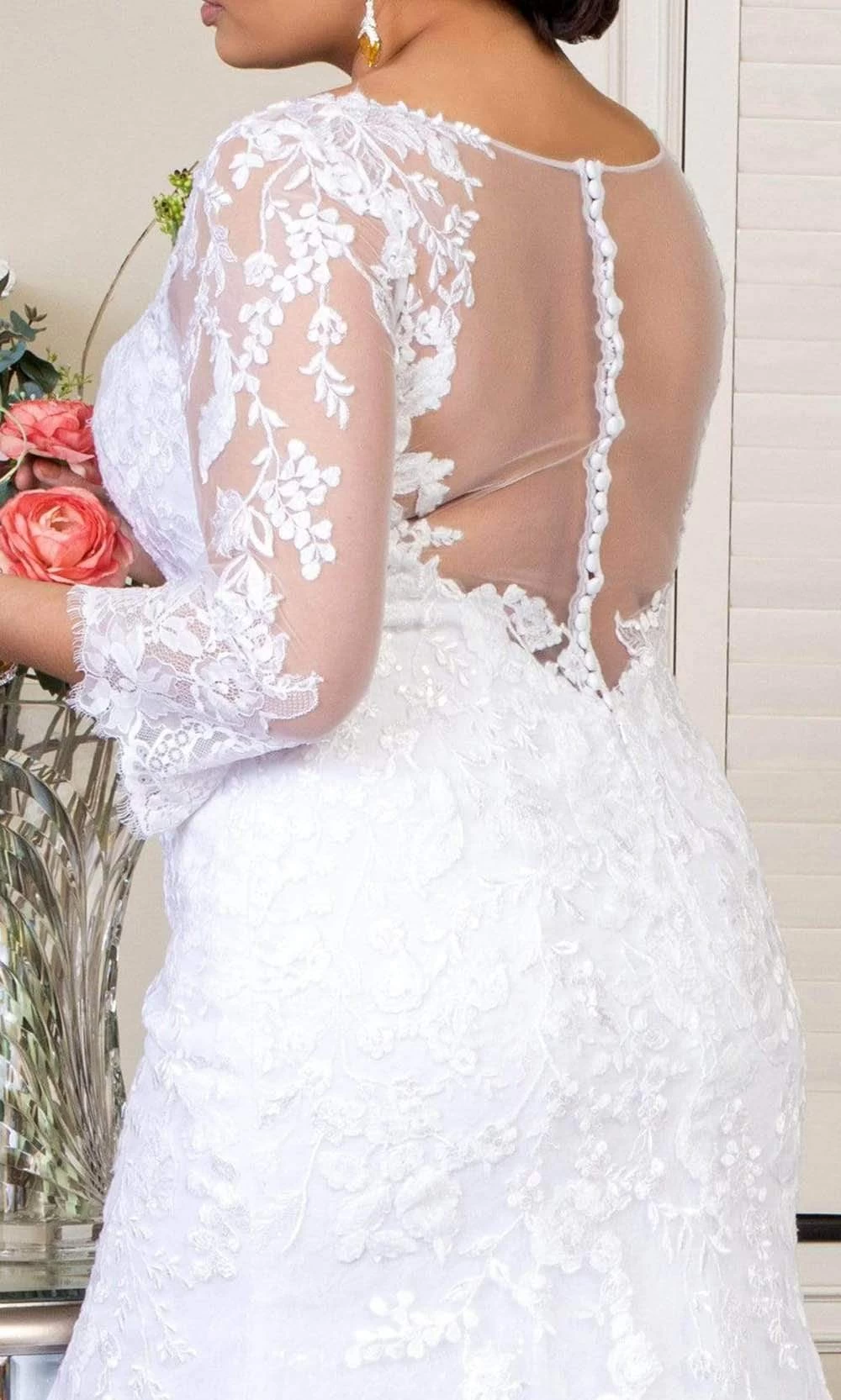 GLS By Gloria - GL1932 Embroidered Long Sleeves Trumpet Dress 8 GLS By Gloria - GL1932 Embroidered Long Sleeves Trumpet Dress - Image 6