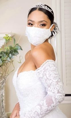 GLS By Gloria - GL1937 Embroidered Long Sleeves A-Line Dress -Boutique Wedding Dress Store gls by gloria gl1937 embroidered long sleeves a line dress wedding dresses 28855151263827