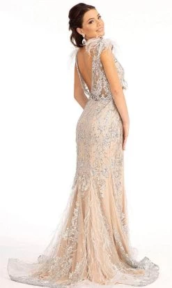 GLS By Gloria GL1983 - Feathered Glitter Mermaid Evening Dress -Boutique Wedding Dress Store gls by gloria gl1983 feathered glitter mermaid evening dress special occasion dress 30082270822483