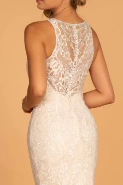 GLS By Gloria - GL2597 Embellished Lace Halter Trumpet Gown 9 GLS By Gloria - GL2597 Embellished Lace Halter Trumpet Gown -Boutique Wedding Dress Store gls by gloria gl2597 embellished lace halter trumpet gown special occasion dress 28747509891155