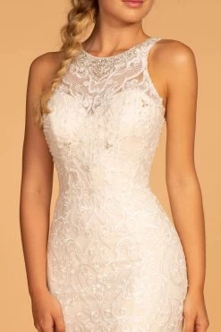 GLS By Gloria - GL2597 Embellished Lace Halter Trumpet Gown 8 GLS By Gloria - GL2597 Embellished Lace Halter Trumpet Gown -Boutique Wedding Dress Store gls by gloria gl2597 embellished lace halter trumpet gown special occasion dress 28850108137555