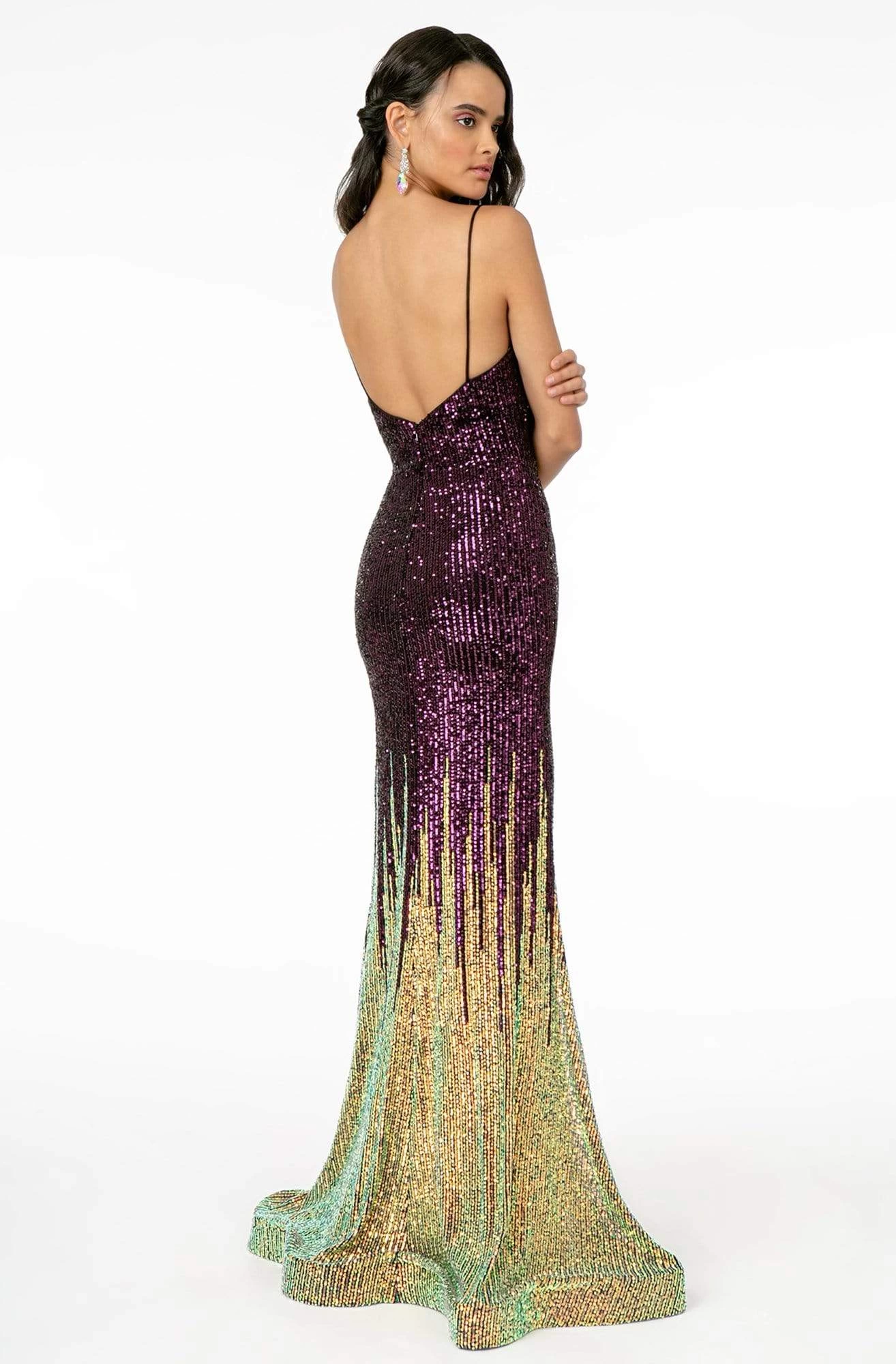GLS By Gloria - GL2899 Deep V-Neck Allover Sequin Mermaid Gown 4 GLS By Gloria - GL2899 Deep V-Neck Allover Sequin Mermaid Gown - Image 2
