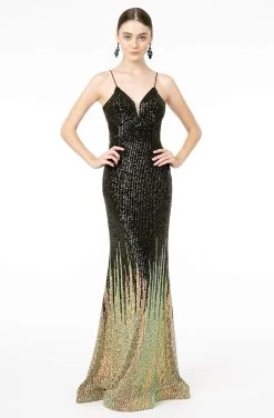 GLS By Gloria - GL2899 Deep V-Neck Allover Sequin Mermaid Gown 12 GLS By Gloria - GL2899 Deep V-Neck Allover Sequin Mermaid Gown -Boutique Wedding Dress Store gls by gloria gl2899 deep v neck allover sequin mermaid gown pageant dresses xs black 14035573145683