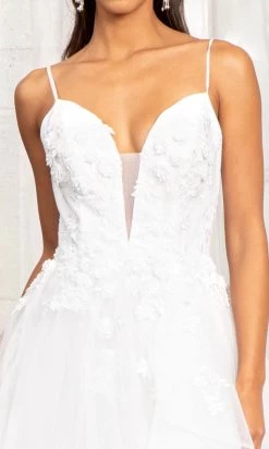 GLS By Gloria GL3013 - Sleeveless Plunging V-neck Wedding Gown -Boutique Wedding Dress Store gls by gloria gl3013 sleeveless plunging v neck wedding gown bridal dresses 30119889240147