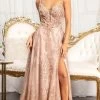 GLS By Gloria GL3031 - Embroidered Plunging Sweetheart A-Line Dress -Boutique Wedding Dress Store gls by gloria gl3031 embroidered plunging sweetheart a line dress prom dresses xs rose gold 30120067366995