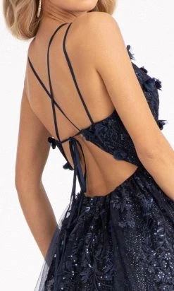 GLS By Gloria GL3033 - Appliqued V-Neck Prom Gown -Boutique Wedding Dress Store gls by gloria gl3033 appliqued v neck prom gown special occasion dress 30111042240595