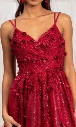 GLS By Gloria GL3033 - Appliqued V-Neck Prom Gown -Boutique Wedding Dress Store gls by gloria gl3033 appliqued v neck prom gown special occasion dress 30111042338899