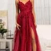 GLS By Gloria GL3033 - Appliqued V-Neck Prom Gown -Boutique Wedding Dress Store gls by gloria gl3033 appliqued v neck prom gown special occasion dress xs burgundy 30111041978451