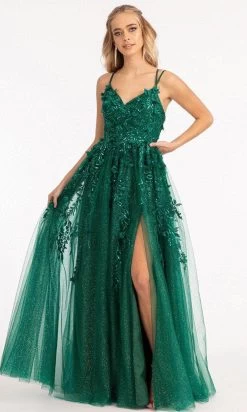 GLS By Gloria GL3033 - Appliqued V-Neck Prom Gown -Boutique Wedding Dress Store gls by gloria gl3033 appliqued v neck prom gown special occasion dress xs green 30111042469971