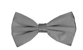 Gray Bow Ties With Matching Pocket Squares 3 Gray Bow Ties With Matching Pocket Squares