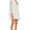 Ieena Duggal 55684 - Long Sleeves V-neck Short Dress -Boutique Wedding Dress Store ieena duggal 55684 long sleeves v neck short dress special occasion dress 0 white 30474856104019