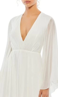 Ieena Duggal 55684 - Long Sleeves V-neck Short Dress -Boutique Wedding Dress Store ieena duggal 55684 long sleeves v neck short dress special occasion dress 30474856005715