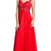Aspeed Design - Illusion Back Long A-Line Prom Dress -Boutique Wedding Dress Store illusion back long a line prom dress prom dresses xxs red 28932368400467