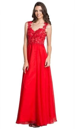 Aspeed Design - Illusion Back Long A-Line Prom Dress