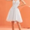 J'Adore Dresses J22080 - Glittery Deep Necklined Dress -Boutique Wedding Dress Store j adore dresses j22080 glittery deep necklined dress embroidery dress 2 dove 32232683044947