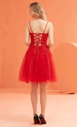 J'Adore Dresses J22080 - Glittery Deep Necklined Dress -Boutique Wedding Dress Store j adore dresses j22080 glittery deep necklined dress embroidery dress 32232712175699