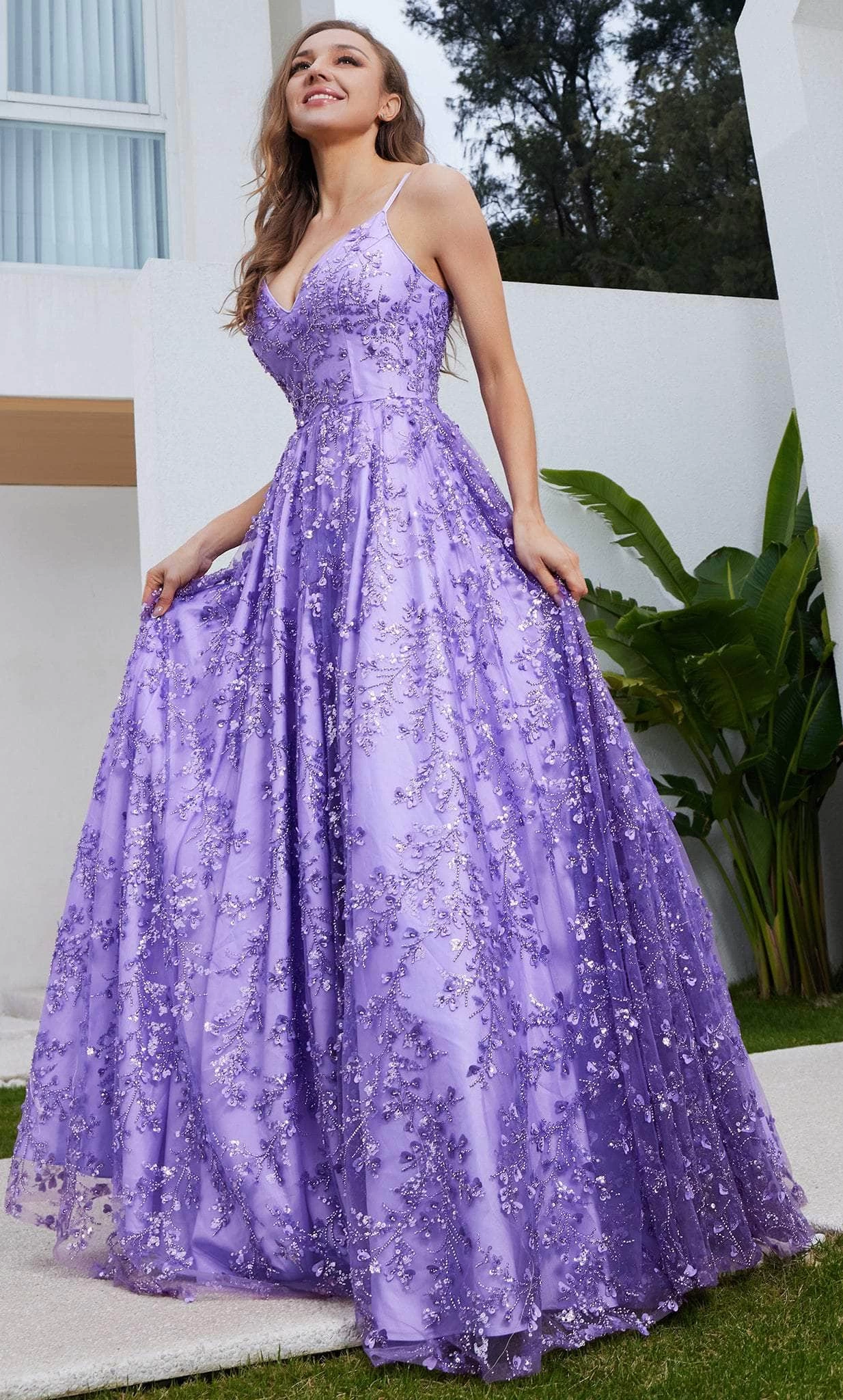 J'Adore Dresses J23035 - Embellished Tulle Ballgown 7 J'Adore Dresses J23035 - Embellished Tulle Ballgown - Image 5