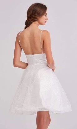 J'Adore Dresses - J15055 Plunging Neck Glittered Short Dress -Boutique Wedding Dress Store j adore j15055 plunging neck glittered short dress cocktail dresses 15888958488659