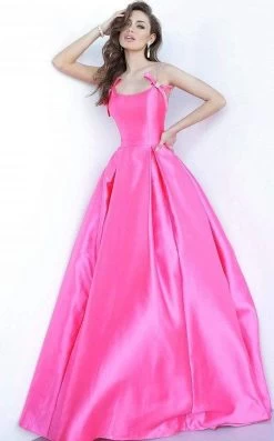 Jovani - 00199 Embellished Scoop Mikado Ballgown