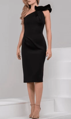 Jovani - 23886 Ruffled One Shoulder Strap Cocktail Dress -Boutique Wedding Dress Store jovani 23886 ruffled one shoulder strap cocktail dress cocktail dresses 28621321830483