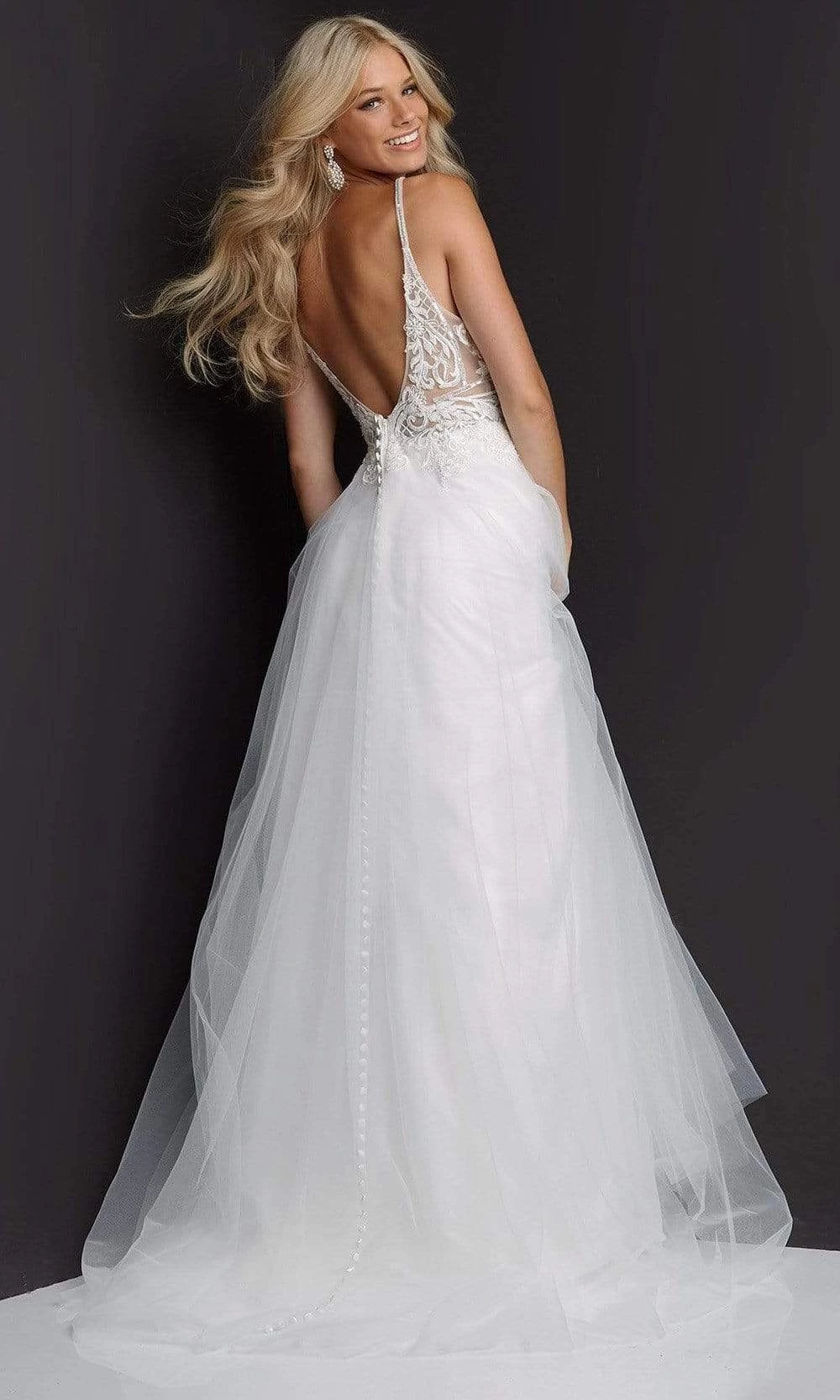 JVN By Jovani - JVN07595 Embroidered Tulle A-Line Gown 4 JVN By Jovani - JVN07595 Embroidered Tulle A-Line Gown - Image 2