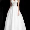 JVN By Jovani - Plunging V-Neck Embellished Ballgown JVN64105SC - 1 Pc Rasberry In Size 00 Available -Boutique Wedding Dress Store jovani plunging v neck embellished ballgown jvn64105sc 1 pc rasberry in size 00 available ccsale 00 rasberry 28996258201683