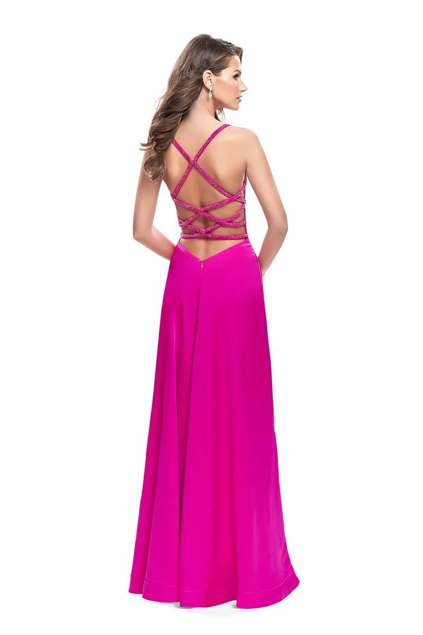 La Femme - 26329 Deep Sweetheart Neck Satin A-line Gown 4 La Femme - 26329 Deep Sweetheart Neck Satin A-line Gown - Image 2