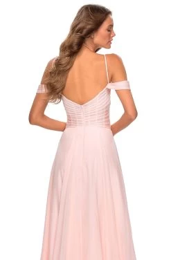 La Femme - 28942 Crisscross Surplice Cold Shoulder Gown -Boutique Wedding Dress Store la femme 28942 crisscross surplice cold shoulder gown bridesmaid dresses 13910193471571