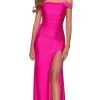 La Femme - Straight Across Sheath Prom Dress 28506SC - 1 Pc Hot Pink In Size 00 Available