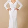 Lara Dresses - 51069 Embellished Lace Sheath Bridal Gown -Boutique Wedding Dress Store lara dresses 51069 embellished lace sheath bridal gown bridal dresses 2 ivory 28496935092307