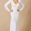 Lara Dresses - 51079 Long Sleeve Adorned Bridal Gown -Boutique Wedding Dress Store lara dresses 51079 long sleeve adorned bridal gown bridal dresses 0 ivory 28498477711443