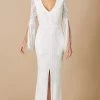 Lara Dresses - 51085 Long Embellished Sheath Bridal Gown -Boutique Wedding Dress Store lara dresses 51085 long embellished sheath bridal gown bridal dresses 2 ivory 28498513002579
