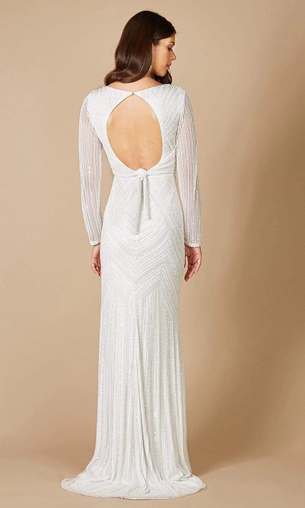 Lara Dresses - 51088 Long Sleeve Embellished Column Gown 4 Lara Dresses - 51088 Long Sleeve Embellished Column Gown - Image 2