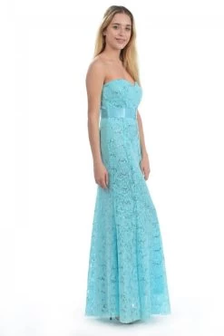 Lenovia - 5113 Strapless Sweetheart Sequined Lace Dress -Boutique Wedding Dress Store lenovia 5113 strapless sweetheart sequined lace dress bridesmaid dresses 28230386876499